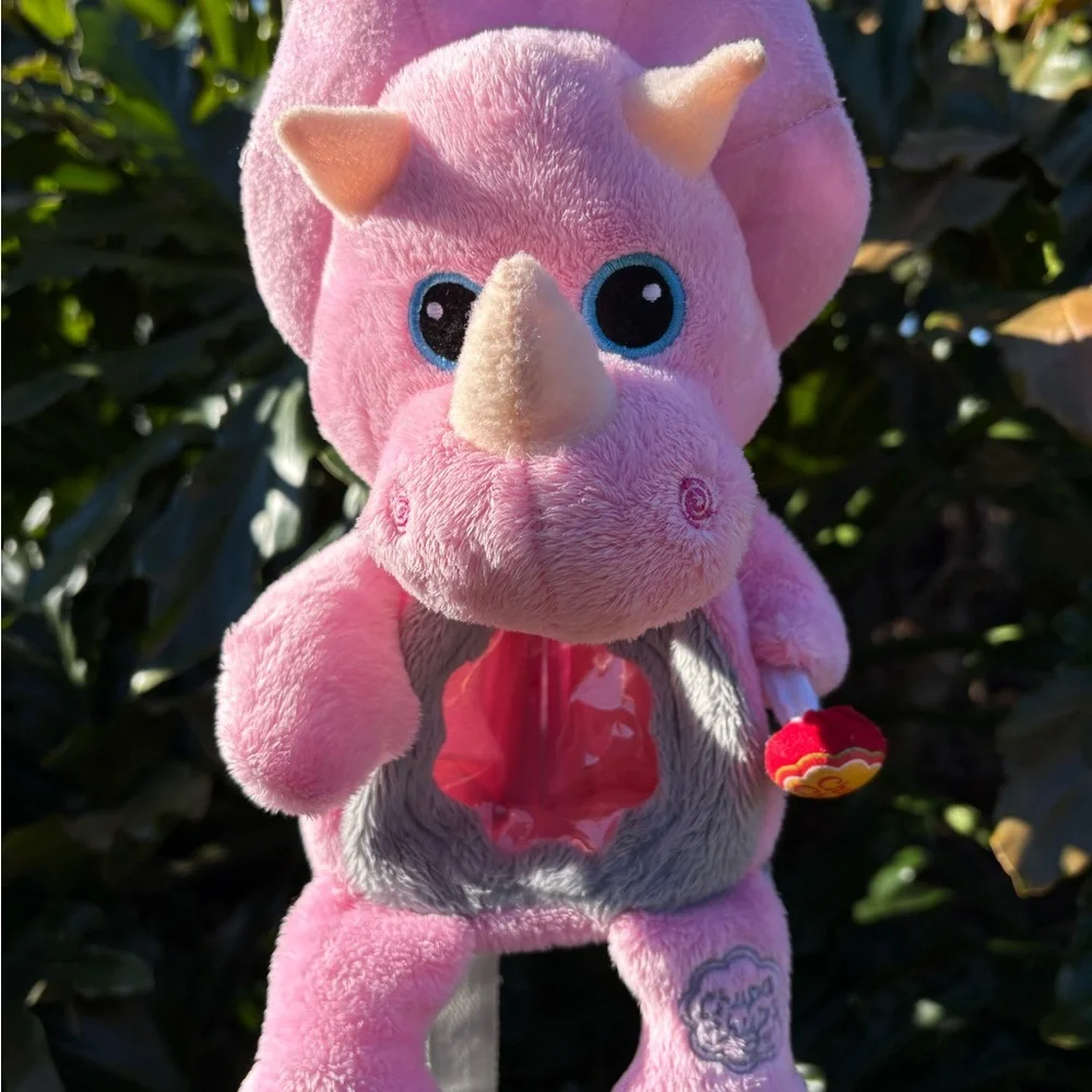 Backpack Chupa Chups Cool Friends Pink Plush Triceratops Dinosaur Candy Red Soft